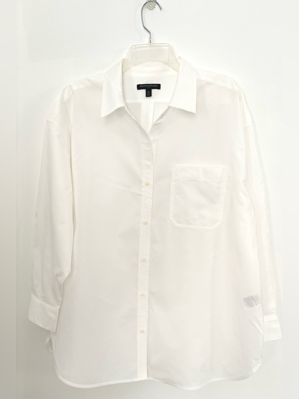 Banana Republic Oversized White Button-Down Shirt Sz XL Normcore Minimalist - Picture 2 of 9